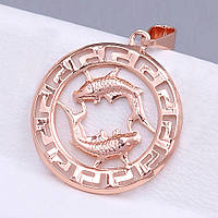 Кулон TSATSA зі знаком зодіаку "Риби". Позолота ЧВ. Діаметр: 25 мм.