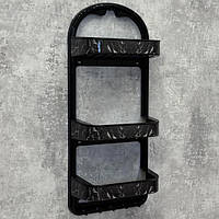 Полиця для ванної велика чорна OZER-B-012