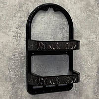 Полиця для ванної маленька чорна OZER-B-016