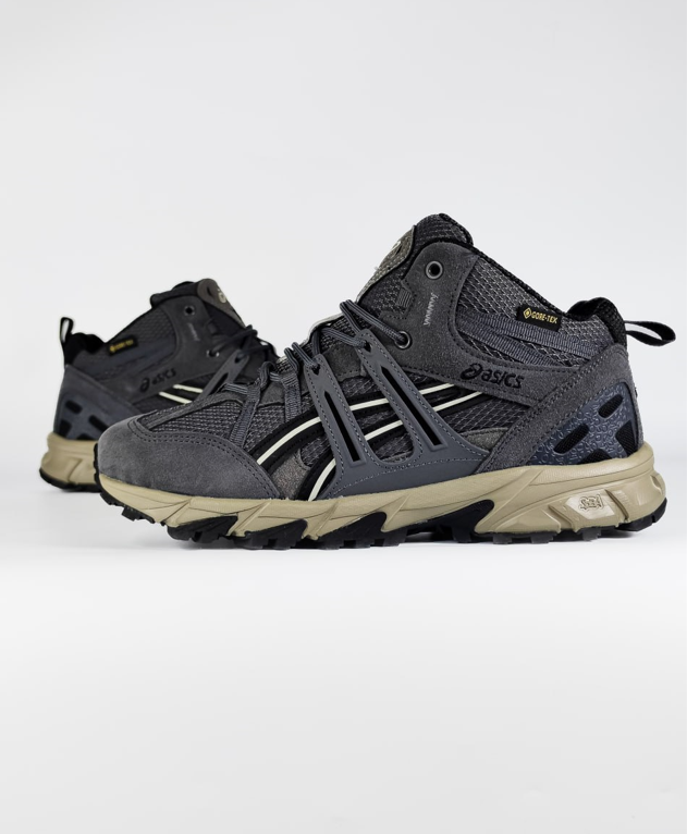 Чоловічі зимові з хутром Asics Gel-Sonoma 15-50 Winter Grey Gore-Tex gtx кросівки Асікс Гель Сонома Гортекс сірі теплі