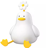 Силіконовий світильник у формі каченяти з підставкою для телефона, на акумуляторі