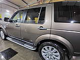 Бічні пороги Tayga V2 на Land Rover Discovery 3 Пороги майданчика Ленд Ровер Діскавері 3 2 шт., фото 3