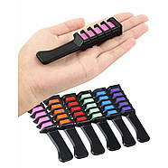 Набір крейд для фарбування волосся 12 шт Hair chalk Мілки з різнокольоровими барвниками для волосся, фото 7