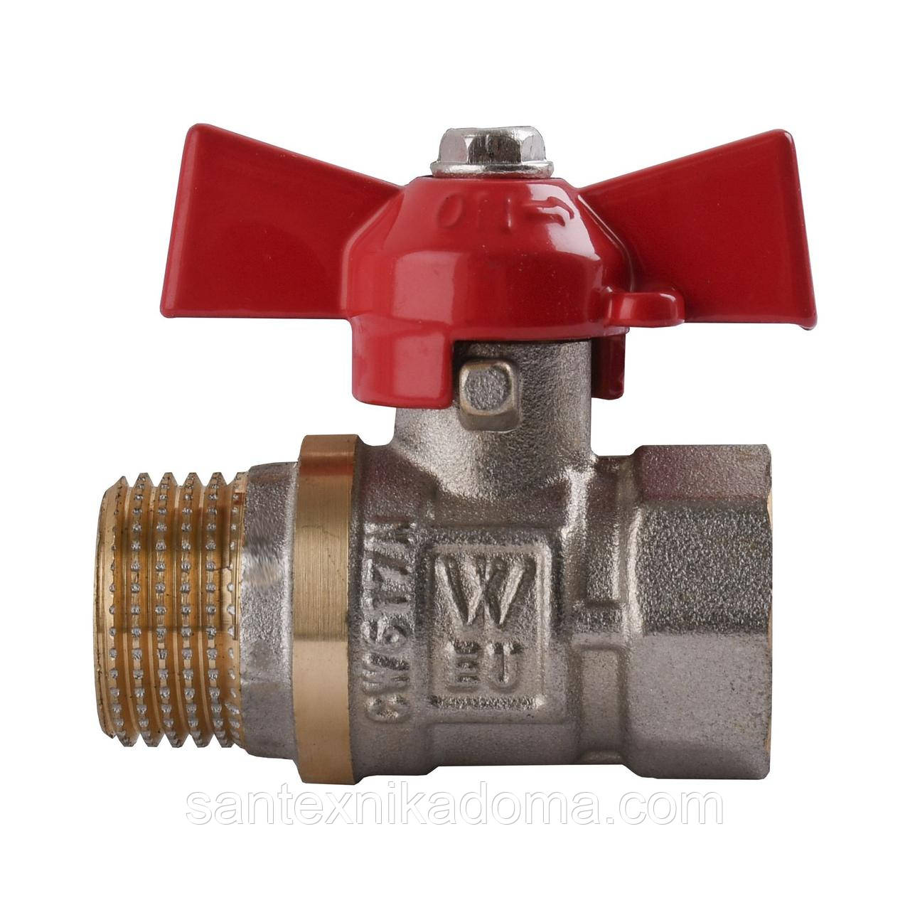 Кран кульовий прямий WATER VALVE  3/4″ ЗВ КБ NV-V Q002