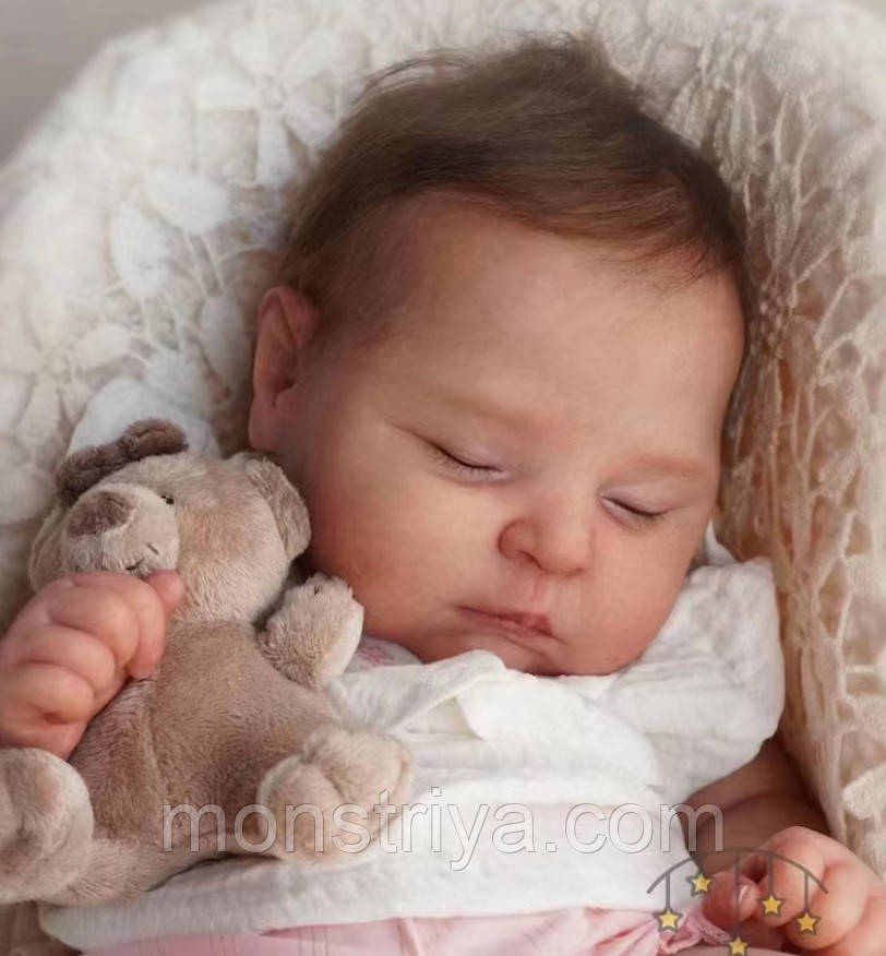 Дуже мила, спляча крихітка реборн, повністю вініл/ силіконова Reborn