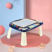 Розвивальна музична дошка столик планшет для малювання піаніно клавіші світло бізіборд синій дітям 3+ років, фото 5