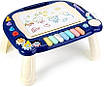 Розвивальна музична дошка столик планшет для малювання піаніно клавіші світло бізіборд синій дітям 3+ років, фото 3
