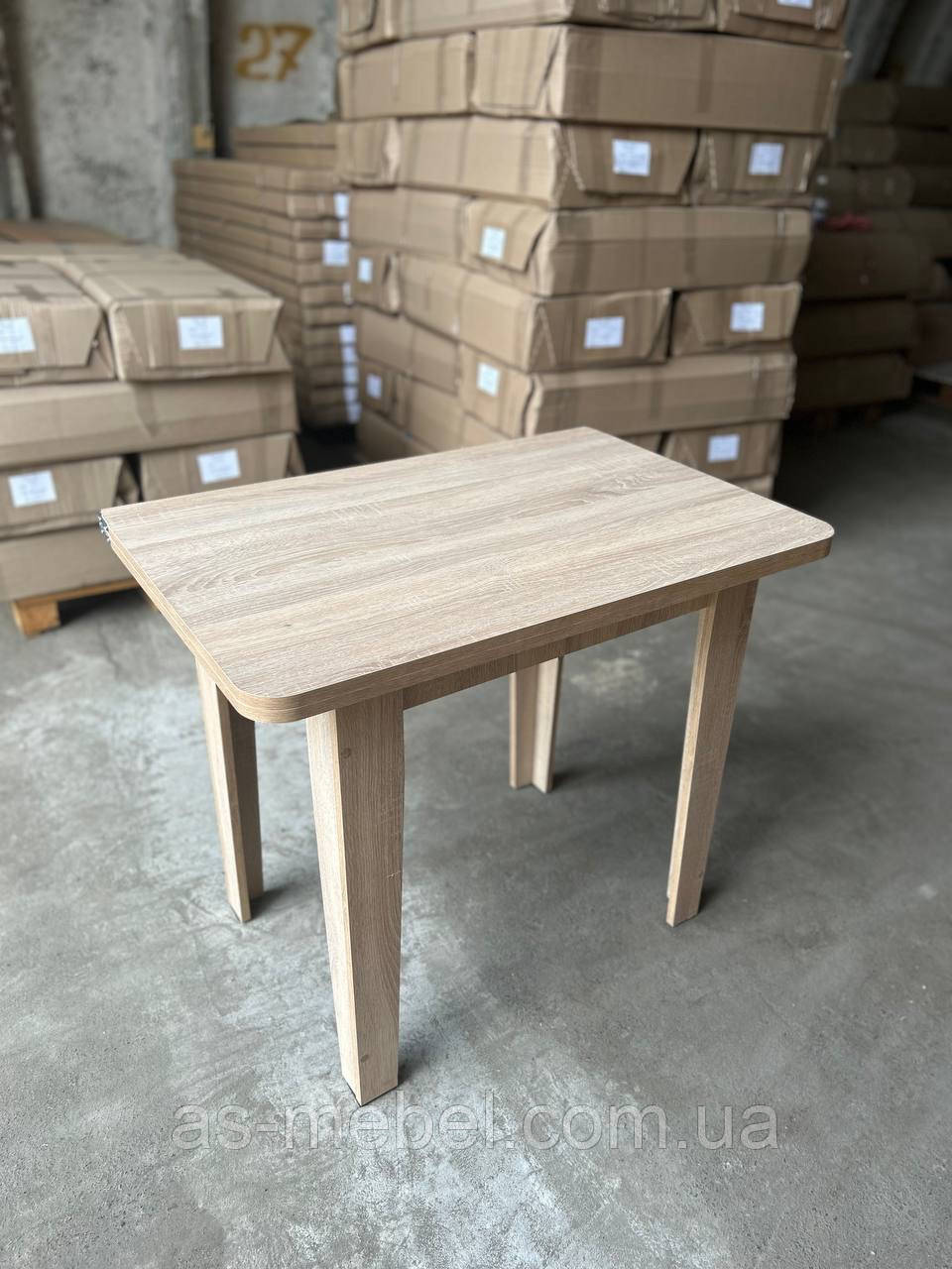 Стіл кухонний розкладний ноги ДСП колір сонома, фото 1