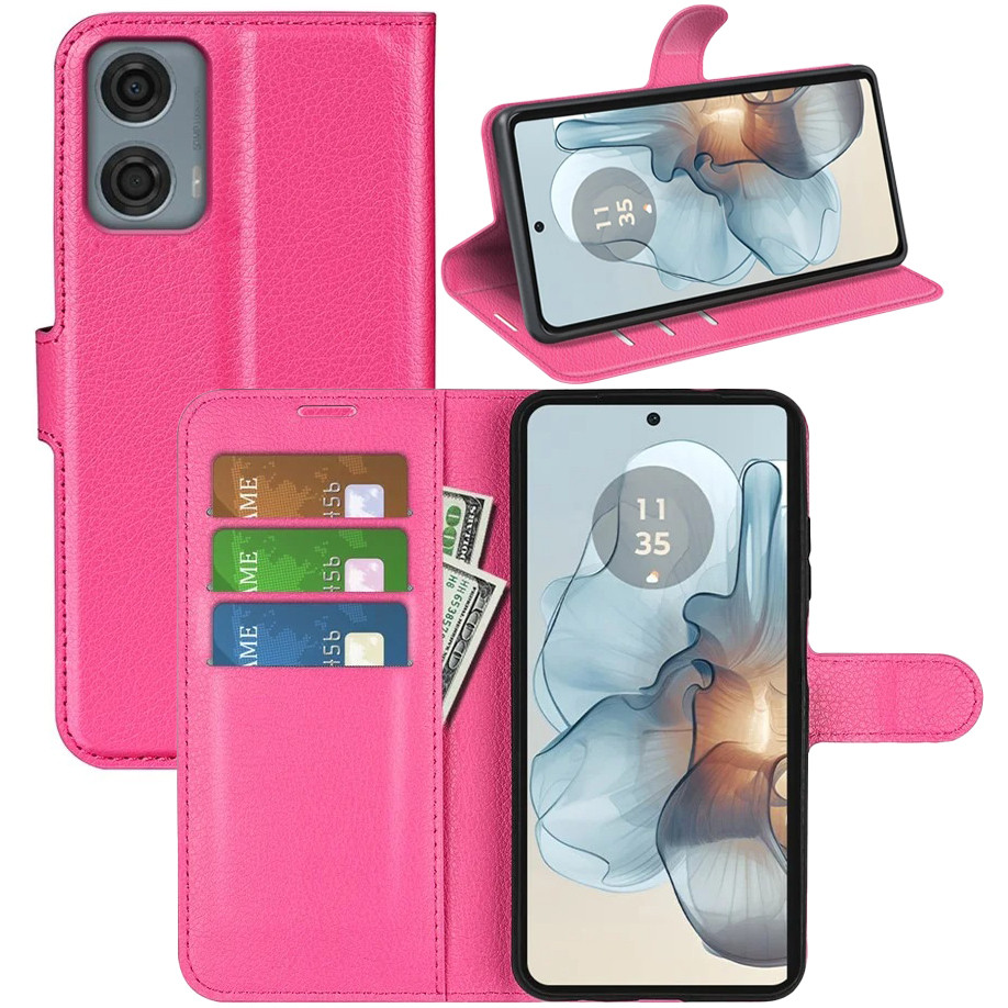 Чохол-книжка Litchie Wallet для Motorola G24 Power Rose
