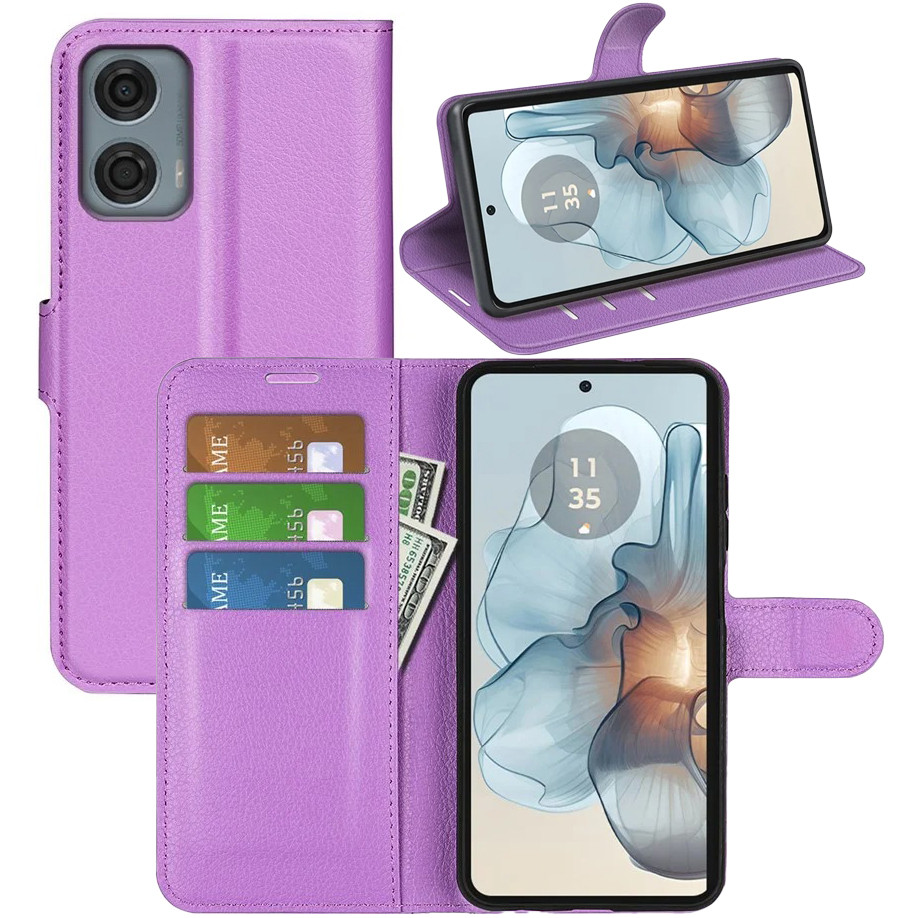 Чохол-книжка Litchie Wallet для Motorola G24 / G04 / E14 Violet