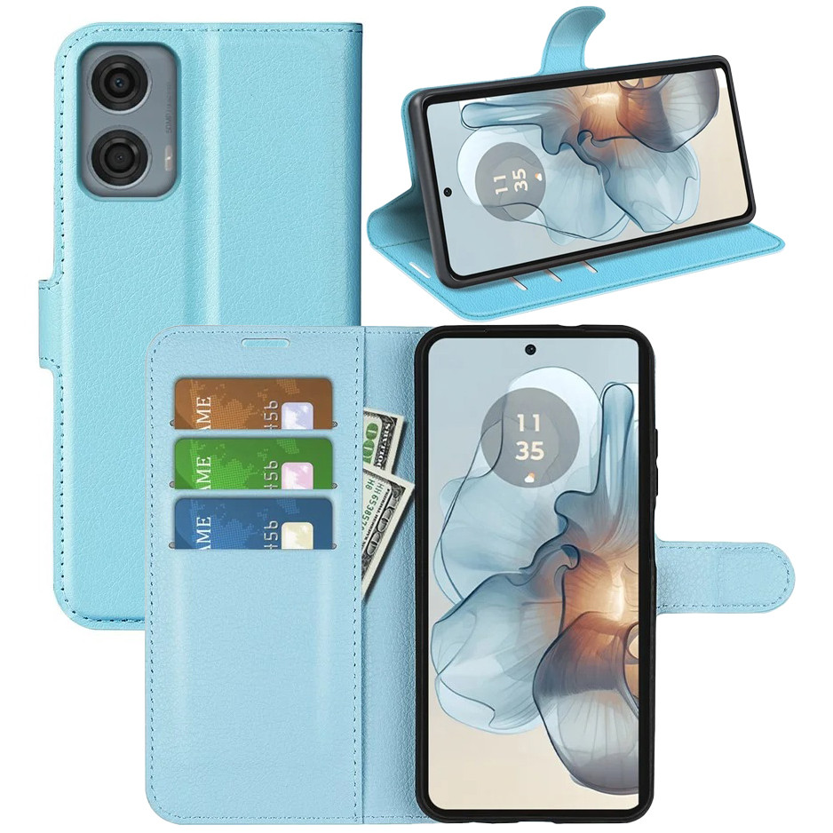 Чохол-книжка Litchie Wallet для Motorola G24 Power Light Blue