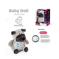 Нічник MBQ 661-7 A (18) “Мопс”, підсвічування, мелодії, проєктор, в коробці