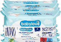Вологі серветки Babylove Sensitive, 4×80 шт (320 шт)