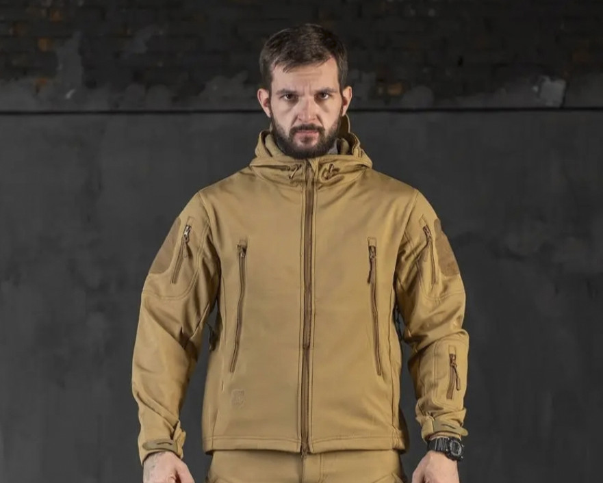 Куртка Койот Софтшел на флісі Розмір XL (23249)