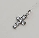 Хрест зі срібла з куб.цирконієм, фото 2