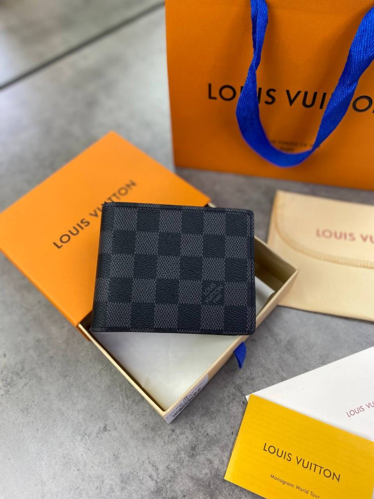 Гаманець сірий Louis Vuitton Damier Graphite k311, фото 1