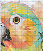 Набір для вишивання за нанесеною на канву схемою “Parrot 6”.AIDA 14CT printed , 43*43 см, фото 3