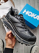 Зимові Чоловічі Кросівки Hoka Mafate Speed 2 Gore-Tex Grey Black / Хока Мафате Спід 2 Гор Текс Сірі з Чорним, фото 4