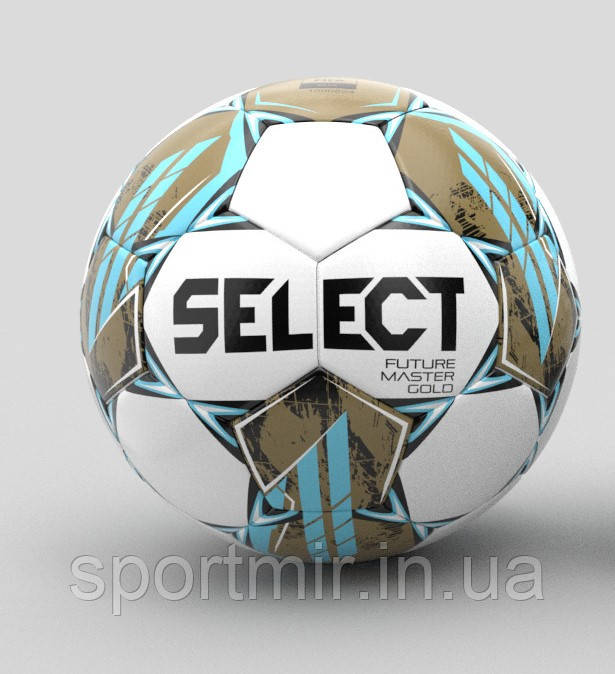 М’яч футзальний SELECT Futsal Future Master Gold FIFA Basic v24 (565) біло/синьо/золотий, official size, фото 1