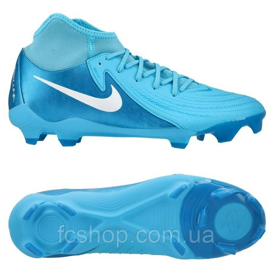 Футбольні бутси Nike PHANTOM LUNA II ACADEMY FG/MG блакитні FD6725-400, Блакитний, Розмір (EU) — 40