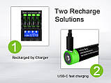 Акумулятор Vapcell P1838A 18650 3800mah  10А (захист + Micro-USB зарядка), фото 5