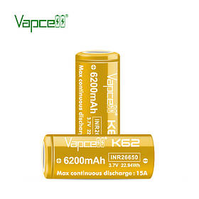 Акумулятор Vapcell K62 INR26650 6200mah 15A
