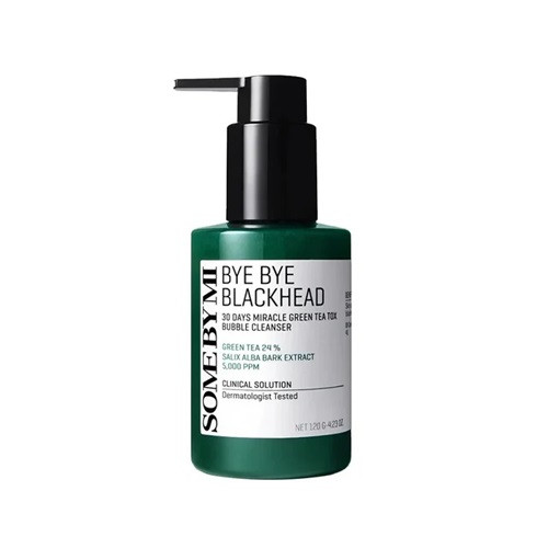 Some By Mi Bye Bye Blackhead 30 Days Miracle Green Tea Tox Bubble Cleanser Маска-пінка від чорних крапок, 120 г
