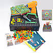 Захоплюючий ігровий набір Мозаїка колаж 256 деталей Інструменти Картки звірят Іграшка для дитячої кімнати, фото 2