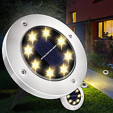 Ліхтар  водонепроникний на сонячній батареї з багнетами для газону MAXI DISC LIGHT 4 шт (ЖЯ)