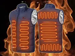Чоловіча жилетка з функцією підігрівання 9 зон від power bank, Електрожилетка для чоловіків для полювання та риболовлі