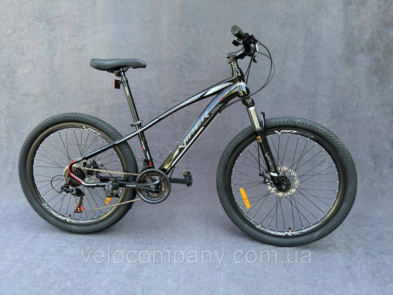 Гірський підлітковий велосипед Viper Nevada  24" FR/D рама 12,5 чорно-білий, фото 1
