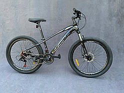 Гірський підлітковий велосипед Viper Nevada  24" FR/D рама 12,5 чорно-білий