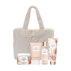 Подарунковий Набір косметики для тіла Victoria's Secret Coconut Milk & Rose Кокосове молоко та троянда, в сумці