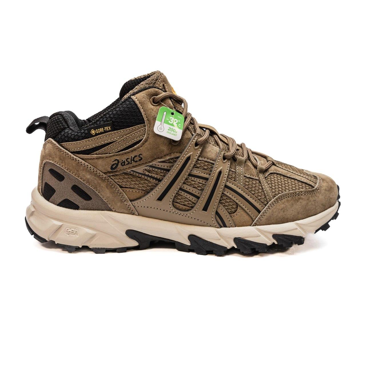 Кросівки чоловічі коричневі зимові Asics Gel-Sonoma 15-50 Gore-Tex High Beige Winter Fur (19397), фото 1