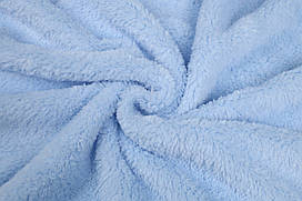 Велсофт махрова тканина ніжно-блакитна 2-стороння