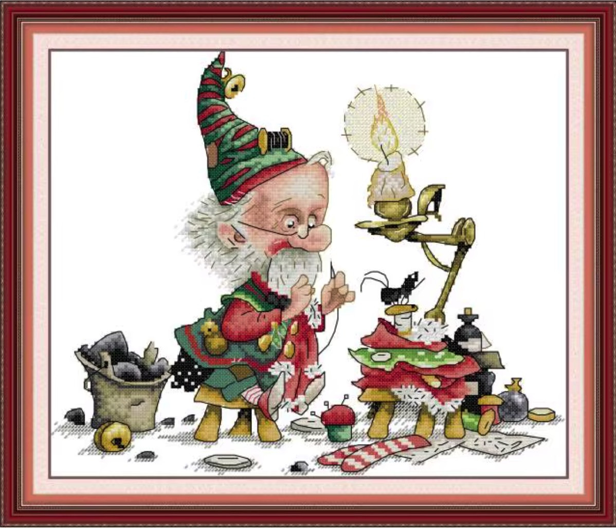 Набір для вишивання за нанесеною на канву схемою “Love of crafts”.AIDA 14CT printed , 35*30 см, фото 1