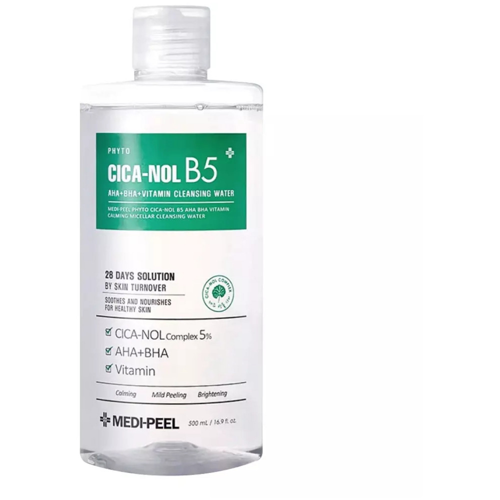 Очищувальна вода Medi-Peel Phyto Cica-Nol B5 Aha Bha Vitamin Calming Cleansing Water 500 мл