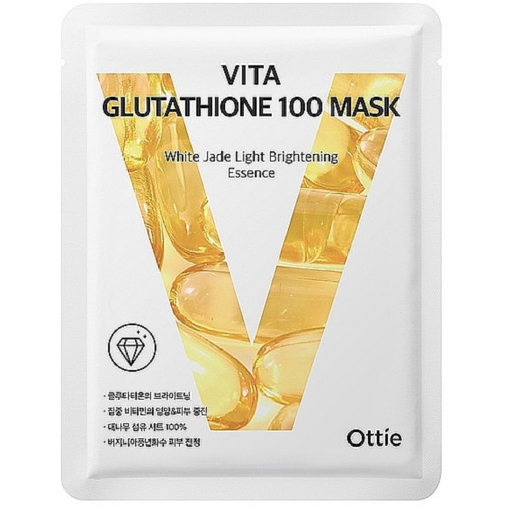 Освітлююча тканинна маска для обличчя з глутатіоном Ottie Vita Glutathione 100 Mask 25 мл