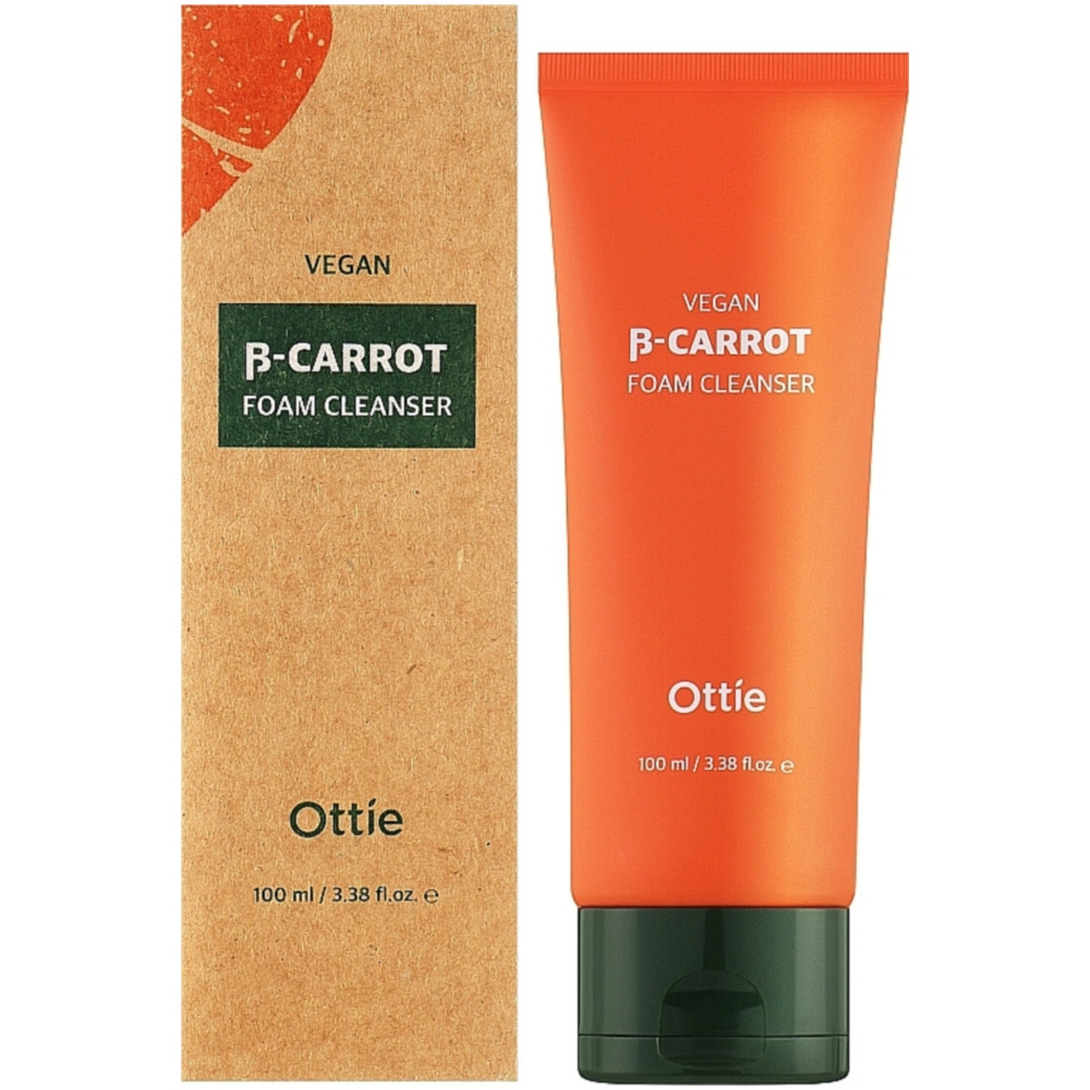 Очищаюча пінка на основі органічної моркви Ottie Vegan Beta-Carrot Foam Cleanser 100ml