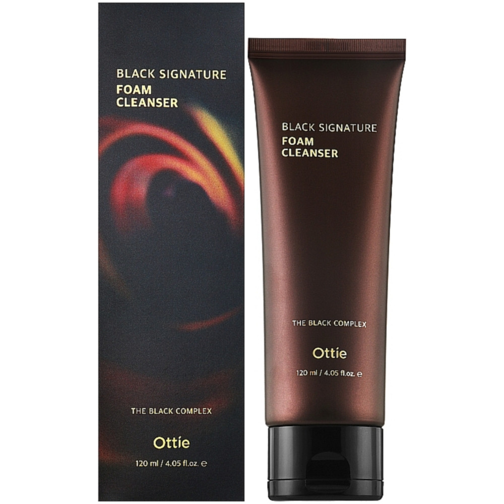 Пінка для вмивання з муцином равлика Ottie Black Signature Foam Cleanser 120 мл