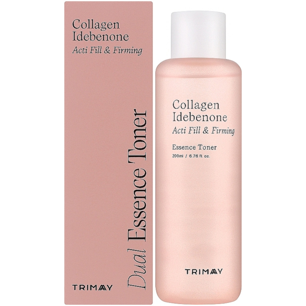 Зміцнювальна тонер-есенція з колагеном Trimay Collagen Idebenone Acti Fill & Firming Toner 200 мл, фото 1