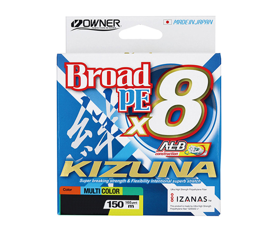 Шнур Owner Kizuna Broad PEx8 150м 0.13мм 6.7кг Multicolor