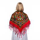 Українська хустка з китицями "Червоне золото"	90х90см, фото 4