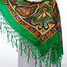 Українська хустка з китицями Зелена	90х90см, фото 6