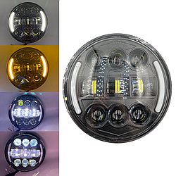 Оптика Фари Ваз 2106 60 ватів Універсальні світлодіодні фари Led 5.75 дюймів ДХО Ангельські очі (ЛЮКС) 1ШТ