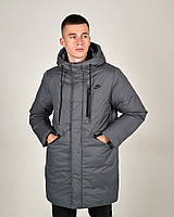 Чоловіча зимова куртка Nike, сірого кольору.