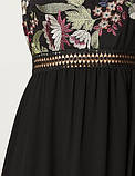 TRUTH & FABLE Чорне вечірнє плаття з вишивкою розмір М, фото 4