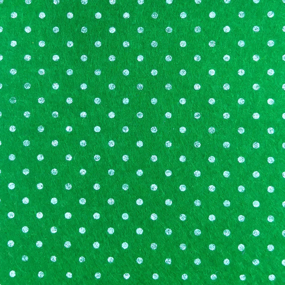 Фетр у горошок 1 мм, зелений А4(20х30см), фото 1