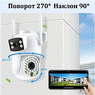 Камера відеоспостереження 4-мегапіксельна з 2 об'єктивами 2L-A2-WIFI ZD-SC04-4MP Біла, фото 5