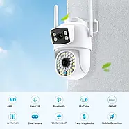 Камера відеоспостереження 4-мегапіксельна з 2 об'єктивами 2L-A2-WIFI ZD-SC04-4MP Біла, фото 2